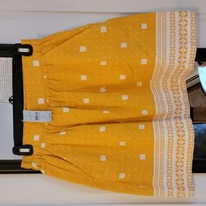SOLD: FINAL: Loft Yellow Summer Skirt NWT